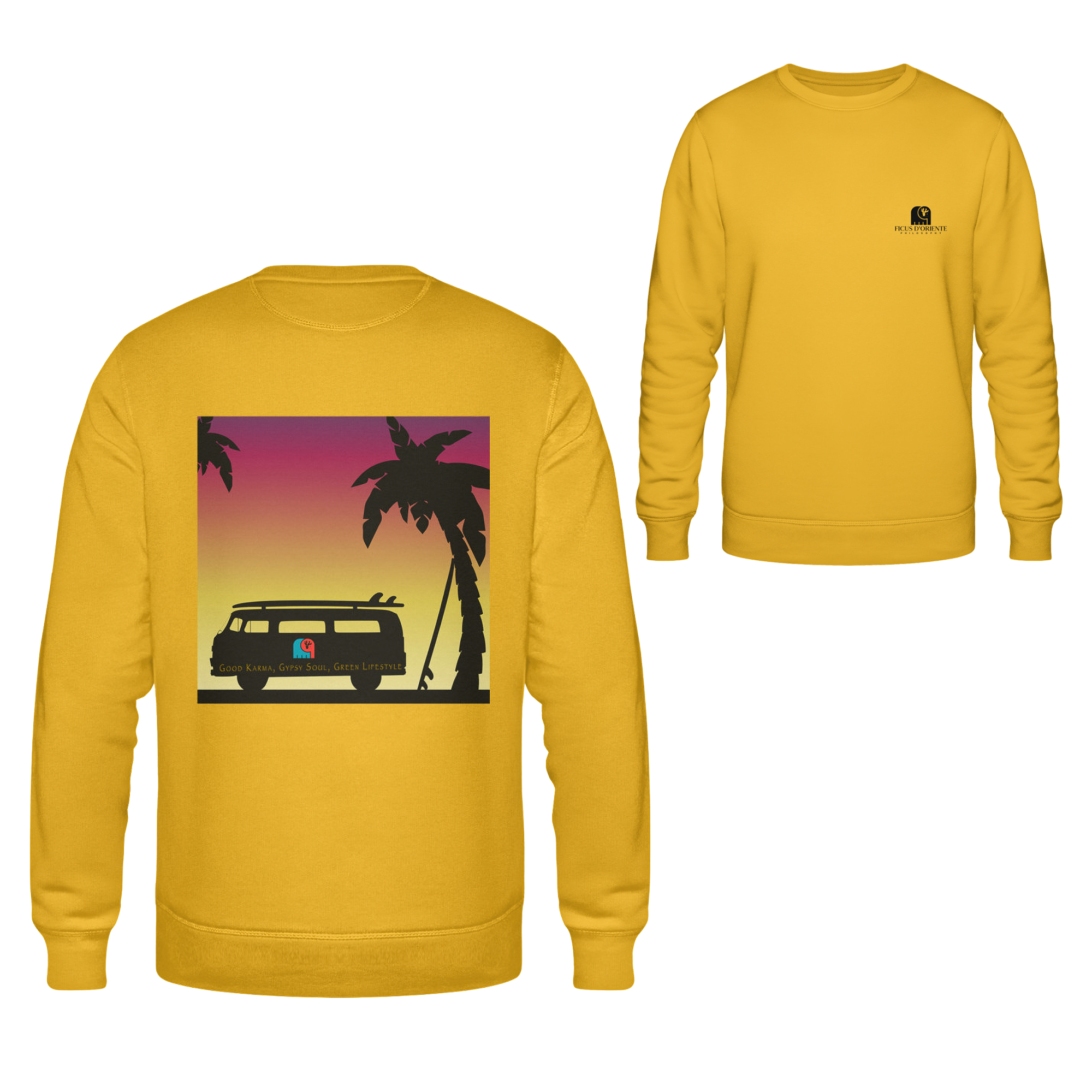 TROPICAL SURF VIBES SWEATSHIRT - Felpa unisex sostenibile con doppia stampa ecologica